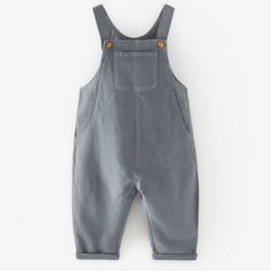 Zara FLOWY LINEN OVERALLS, 18-24M